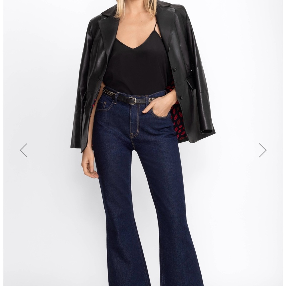 Johnny Was Dark Blue Flare Jeans